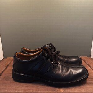 Clarks Ortholite Mens 14885 Black Leather Ankle Work Boots Shoes Size 9M